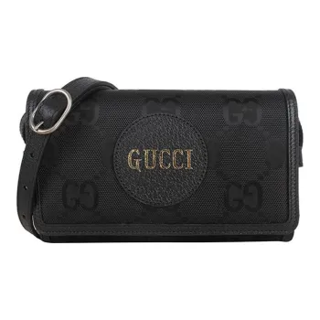 GUCCI Off The Grid GG Fabric With Leather Crossbody Bags Shoulder Bags Men's Black