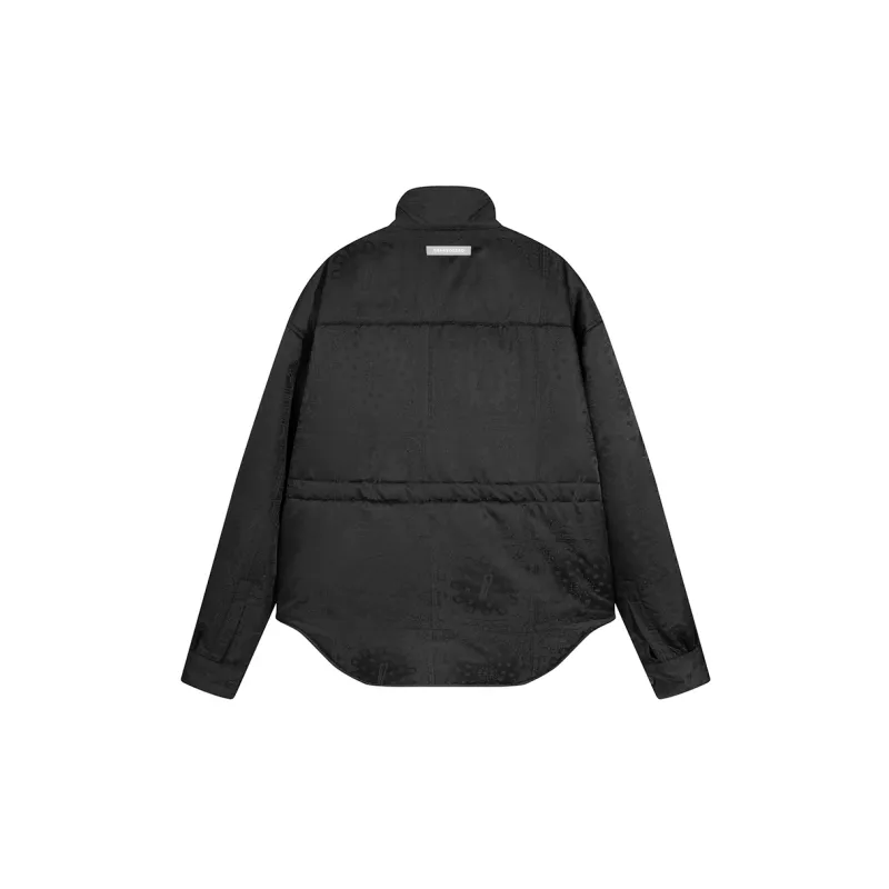 PCMY x Genesiszero Solid Color Stand Collar Loose Fit Puffer Jacket Unisex Black-1