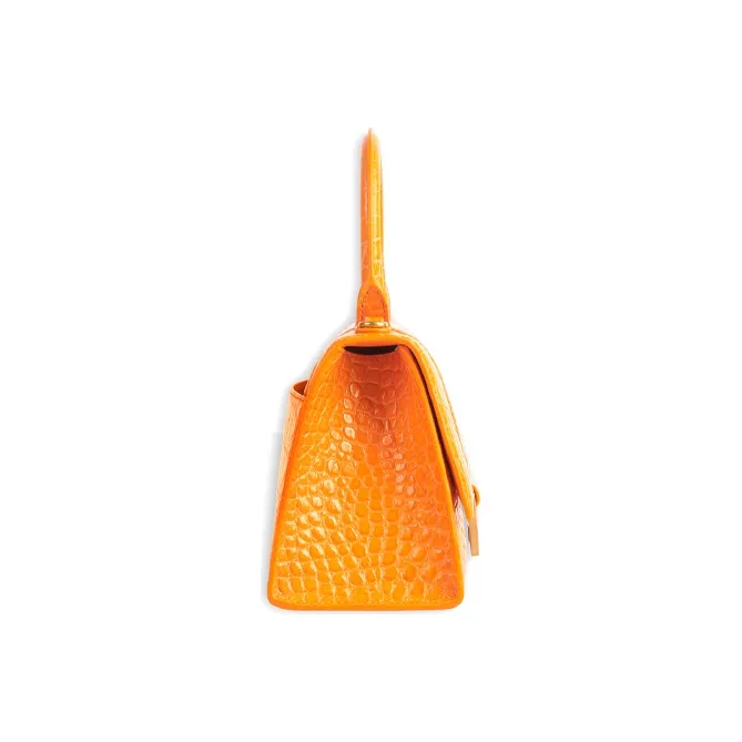 Balenciaga Calfskin Hourglass Bag Handbag Shoulder Bag Regular Women's Orange-2