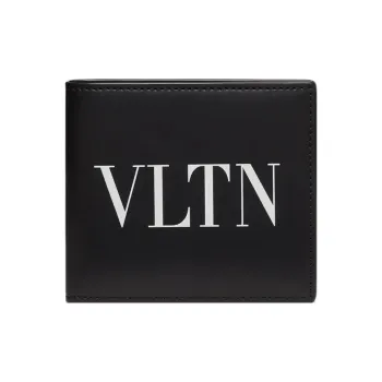 Valentino Calfskin Wallet Men's Black