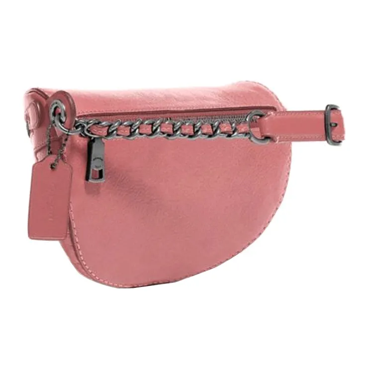 COACH Cow Leather Fanny Pack Trumpets Women's Silver Hardware/Pink-1