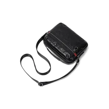 Ace Paul Cow Leather Small Square Bag Camera Bag Handbag Regular Men's Black