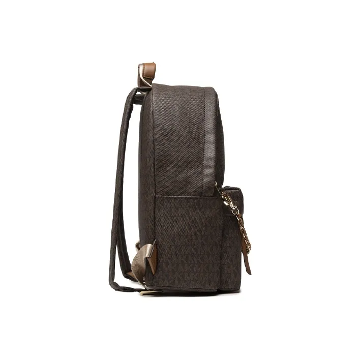 MICHAEL KORS Slater Artificial Leather Backpack Tubas Women's Dark Brown & Acorn Brown-1