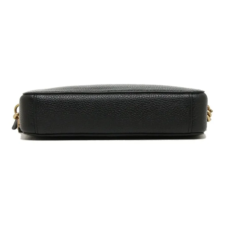 COACH Kira Leather Crossbody Bag, Wallet, Clutch Women's Black-4