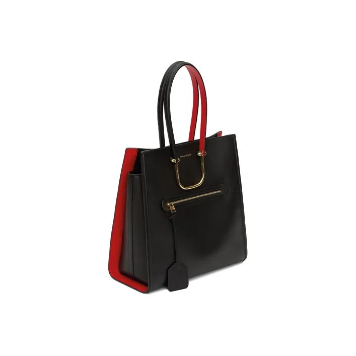 Alexander McQueen The Tall Story Handbag Black/Red-1