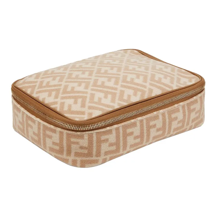 FENDI Polyester Makeup Bag Toiletry Bag Storage Bag Travel Bag Women's Light Umber-1