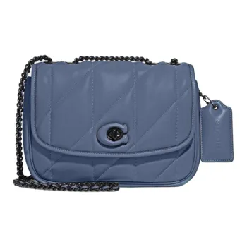COACH Pillow Nappa Soft Leather Crossbody Bag, Shoulder Bag Women's Washed Denim