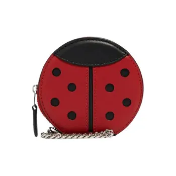 COACH Leather Coin Purse Mini Unisex Red, Black & Multicolor