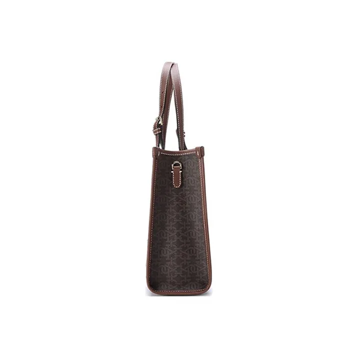 BALLY TPU Tote Portable Multi-Use Shopping Bag Combo Bag Shoulder Bag Women's Brown-3