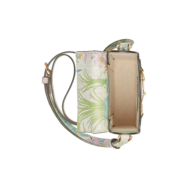 GUCCI Horsebit 1955 Leather Cell Phone Pouch Cigarette Case Bag Shoulder Bag Crossbody Bag Mini Unisex White/Multicolor-3