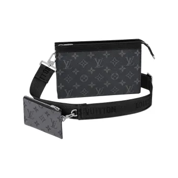 LOUIS VUITTON Gaston Wearable Wallet Monogram Eclipse Reverse Black