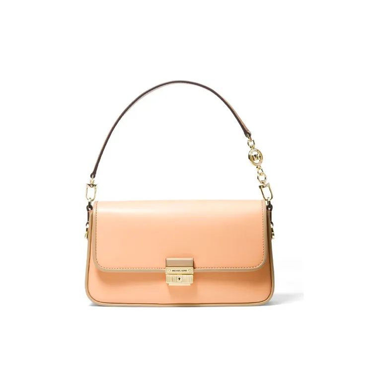 MICHAEL KORS Bradshaw Leather Handbag Shoulder Bag Small Size Women's Light Orange-0