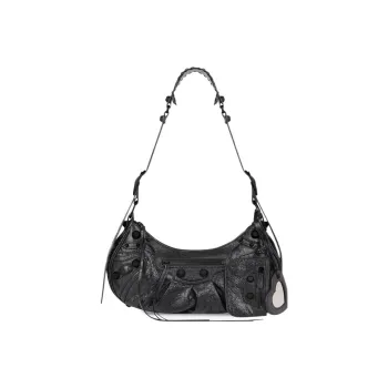 Balenciaga Sheepskin Shoulder Bag Crossbody Bag Handbag Small Size Women's Black