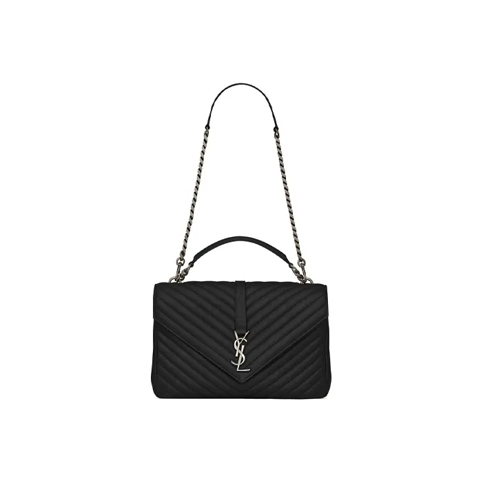 SAINT LAURENT Leather Shoulder Bag, Crossbody Bag, Handbag Tubas Women's Black-0