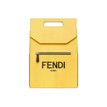 FENDI Calfskin Handbag Backpack Men's Yellow