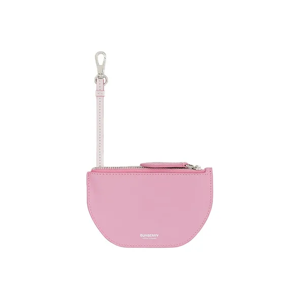 Burberry Olympia Cow Leather Clutch Wallet Money Clip Storage Bag Coin Purse Women's Cherry Blossom Pink-3