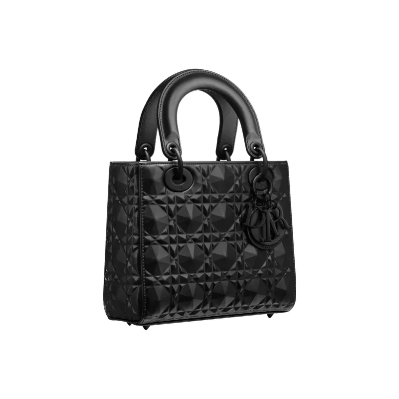 DIOR Lady DiorMy ABCDior Cow Leather Dior Bag Shoulder Bag Crossbody Bag Handbag Small Size Women's Black-2