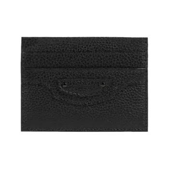 Balenciaga Calfskin Card Holder Men's Black