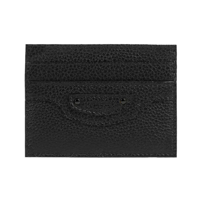Balenciaga Calfskin Card Holder Men's Black-0