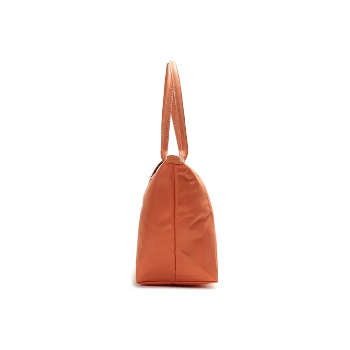 LONGCHAMP Le Pliage Club Canvas Fabric With Cow Leather Shoulder Bag, Dumpling Bag, Handbag Trumpets Women's Orange-2