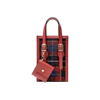 Harris Salome Tweed Sheet Music Bag Handbag Shoulder Bag Crossbody Bag Mini Women's Vintage Red