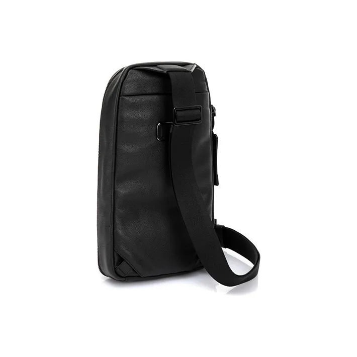 TUMI Leather Sling Bag Men's Black-3