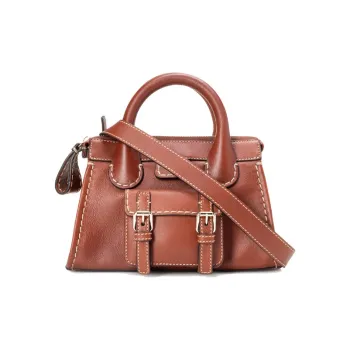Chloe Edith Buffalo Leather One Shoulder Handbag Mini Women's Tan