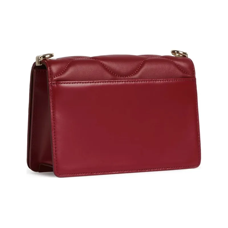 Furla Mimi Collection Lambskin Small Square Bag, Crossbody Bag Mini Women's Red-1