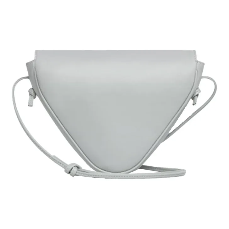 CELINE Smooth Cow Leather Triangle Bag Shoulder Bag Crossbody Bag Men's Light Gray-2