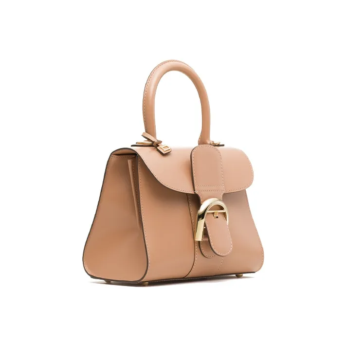 Delvau Brillant Cow Leather Shoulder Bag, Crossbody Bag, Handbag Mini Women's Light Umber-1