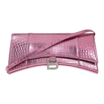 Balenciaga Hourglass Patent Leather Calfskin Lambskin Trim Hourglass Bag Crossbody Bag Shoulder Bag Women's