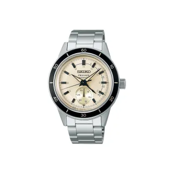 SEIKO Mechanical Movement Stainless Steel Strap Watch Men's Watches Yellow Watch Dial SARY209