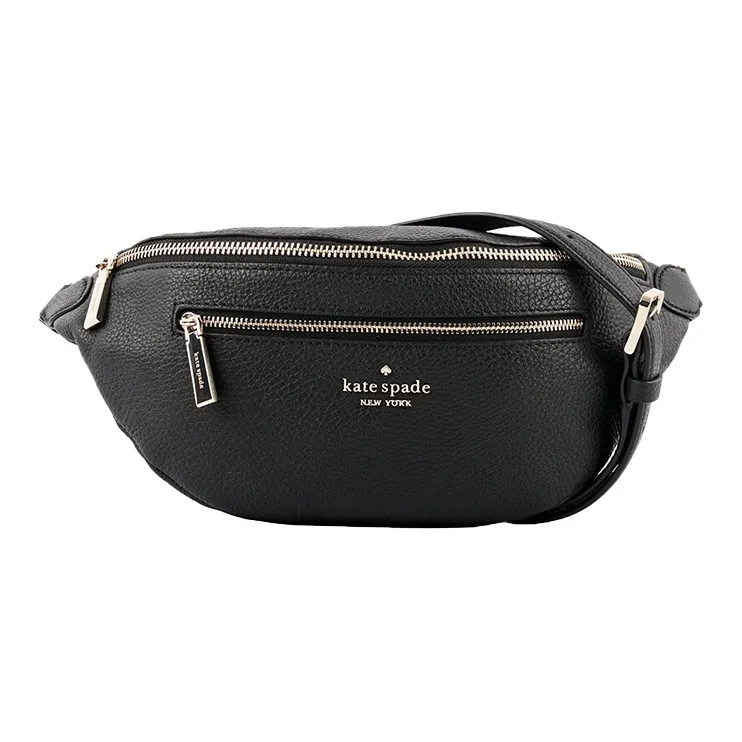 Kate Spade Leather Crossbody Bag Sling Bag Fanny Pack Women's Black-0