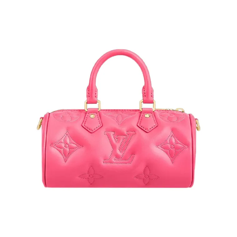 LOUIS VUITTON Calfskin Chain Bag Shoulder Bag Crossbody Bag Handbag Small Size Women's Pink-1