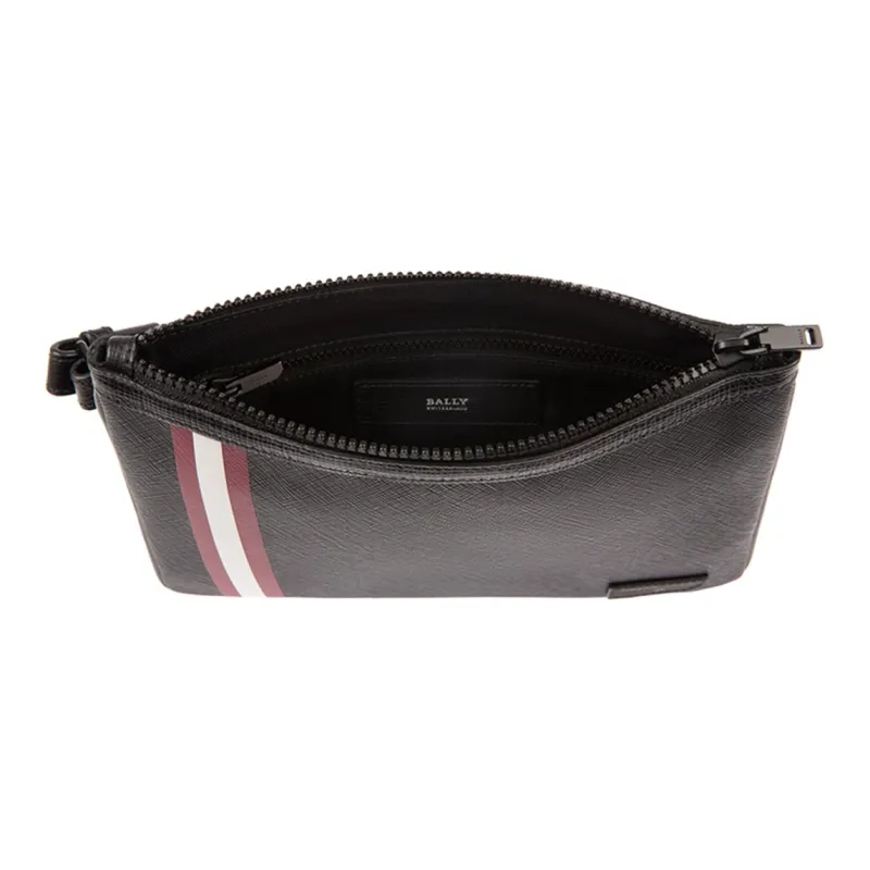 BALLY Canvas Coin Purse Commute Clutch Men's Black-2