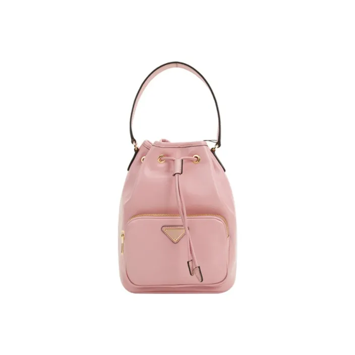 PRADA Cow Leather Shoulder Bag, Crossbody Bag, Handbag Small Size Women's Pink-0