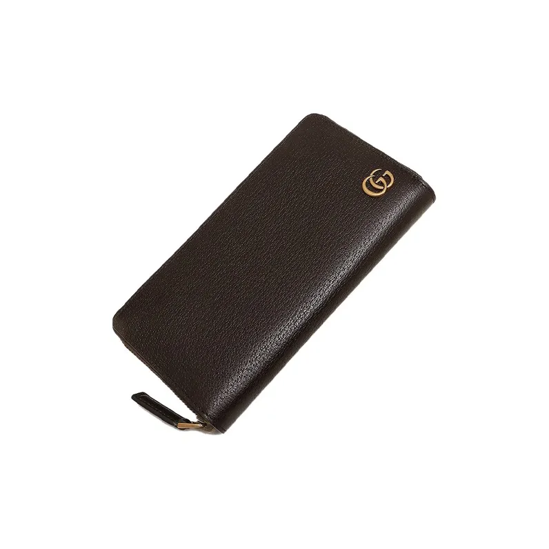 GUCCI GG Marmont Leather Wallet Men's Dark Brown-2