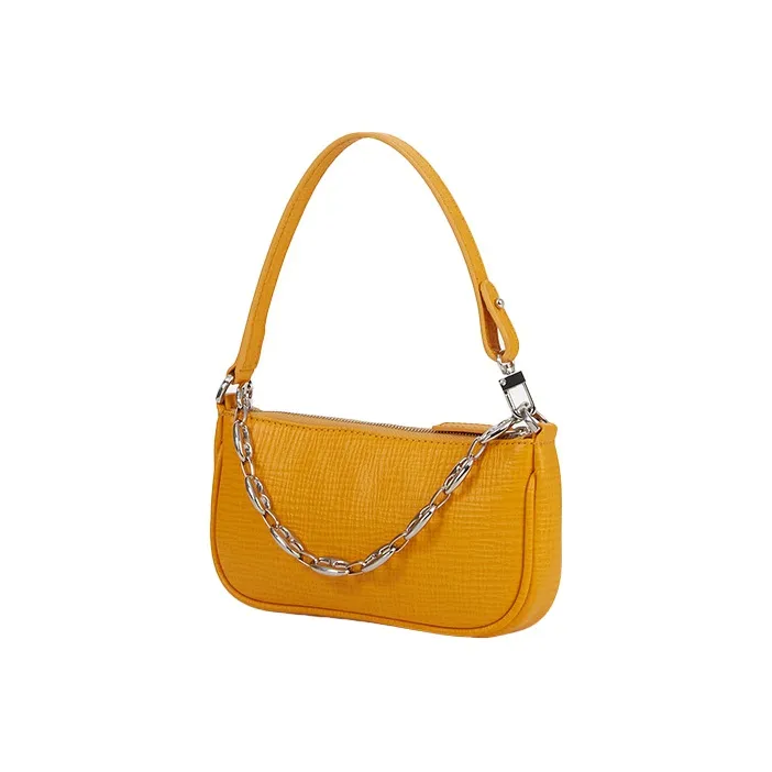 By Far Mini Rachel Lizard skin Effect Shoulder Bag-1