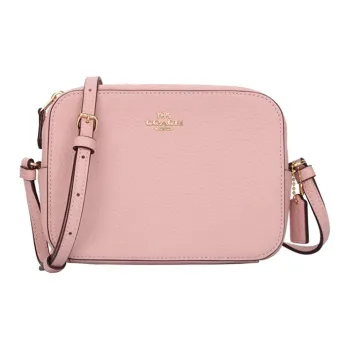 COACH Camera Cow Leather One Shoulder Camera Square Bag Crossbody Bag Mini Women's Cherry Blossom Pink