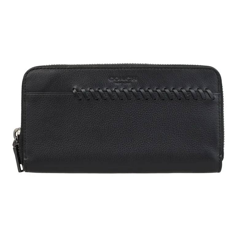 COACH Accordion Wallet Artificial Leather Wallet Clutch Men's Black-0