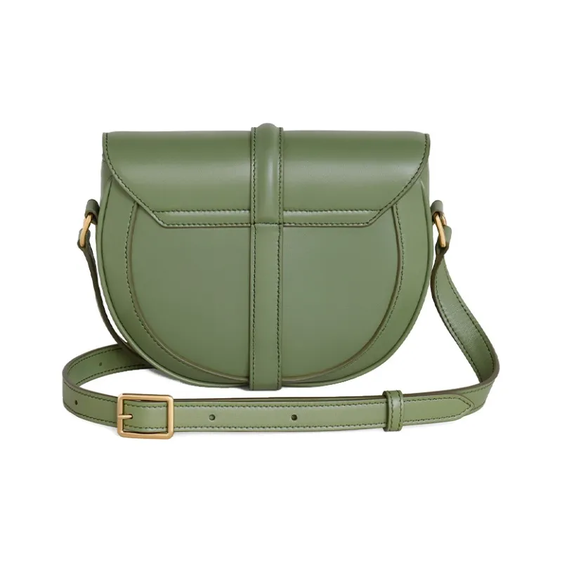 CELINE 16 Cow Leather Handbag Shoulder Bags Small Size Women's Light Khaki Green-2