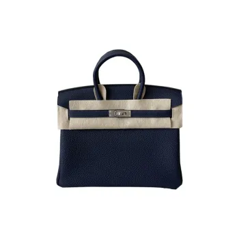 HERMES Birkin Togo Calfskin Cow Leather Birkin Bag Handbags 25 Women's 2Z Bleu Nuit Midnight Blue