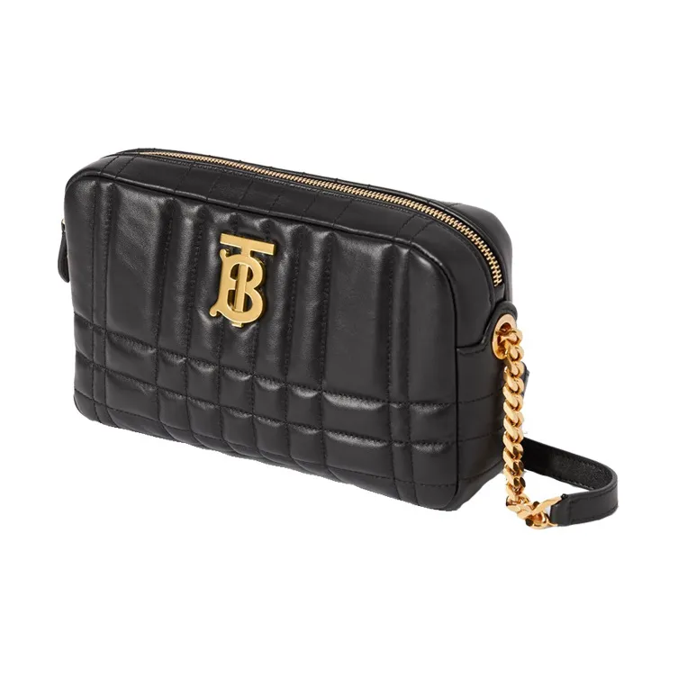 Burberry Quilted Leather Lola Camera Bag Small Black-2
