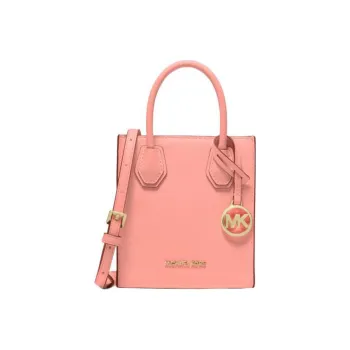MICHAEL KORS Mercer Leather Trunk Bag, Handbag, Shoulder Bag, Crossbody Bag Trumpets Women's Soft Pink