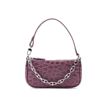 By Far Mini Rachel Cow Leather Shoulder Bag Women's Lavender Purple