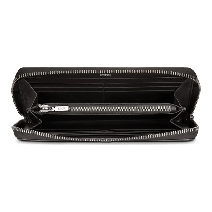 DIOR Cow Leather Wallet Men's Black-2