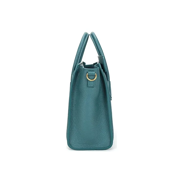 CELINE Luggage Cow Leather Handbag Shoulder Bag Crossbody Bag Women's Gray Blue-2