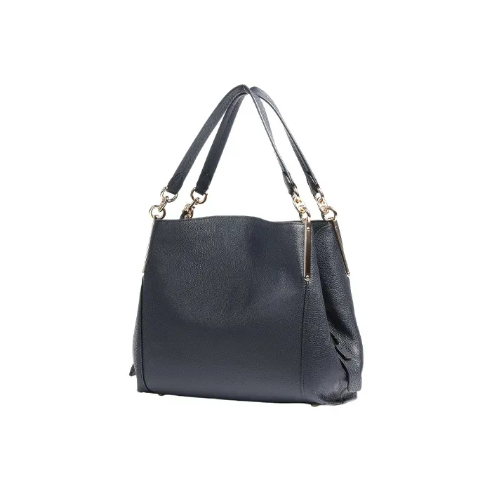 COACH Dalton Leather Handbag Shoulder Bag Large Size Women's Dark Marine Blue-1