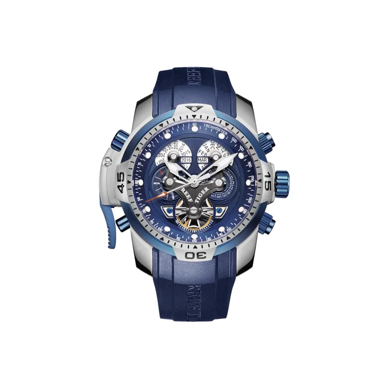 REEF TIGER Aurora Collection Concept Automatic Mechanical Movement Watch Men's Watches Blue Dial-0