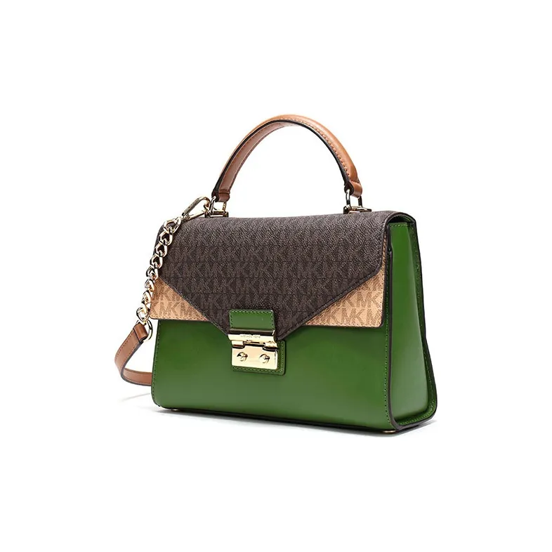 MICHAEL KORS MICHAEL KORS Handbag Collection Sloan Cow Leather Shoulder Bag Crossbody Bag Handbags Women's Green-1